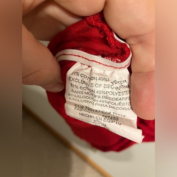 Motherhood Maternity Christmas Long sleeve Tee with side rouching medium - Picture 8 of 10